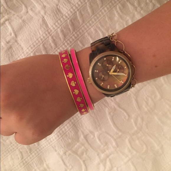 SOLD! Pair of two pink Kate Spade bangles - Picture 3 of 3
