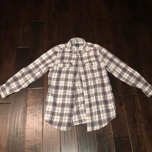 Gray and White Flannel