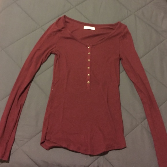 Burgundy A&F long sleeve