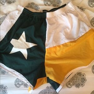 Green and Gold Flag Track/ Running Shorts Size M
