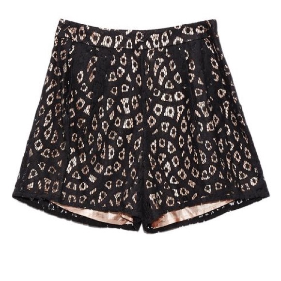 Black Lace Shorts