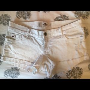 White Hollister Jean Shorts