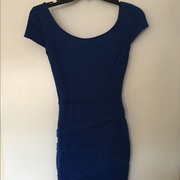 Royal blue fitted dress