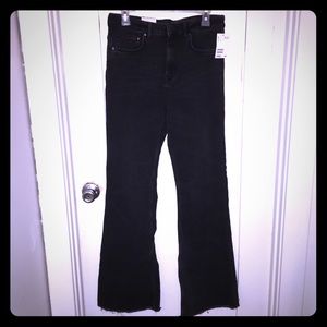 H&M black flare denim jeans New With Tags