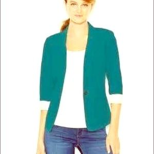 Kensie teal women's stretch blazer