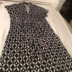 Black and White Printed Dress