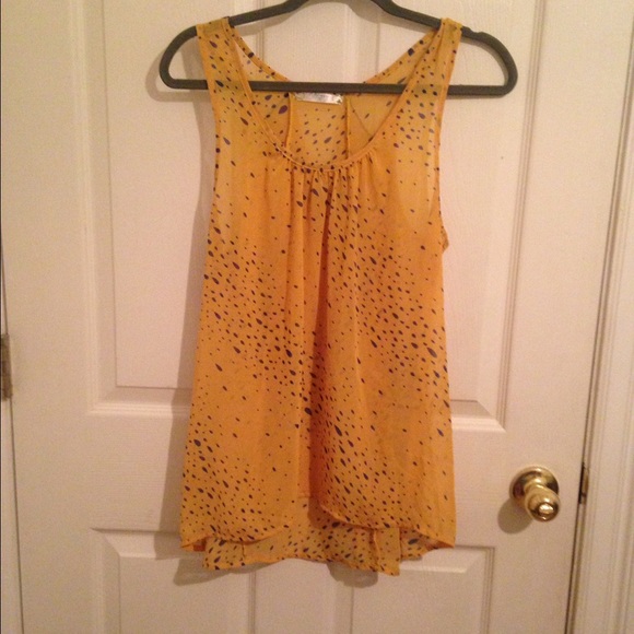 Ruffle back sheer tank