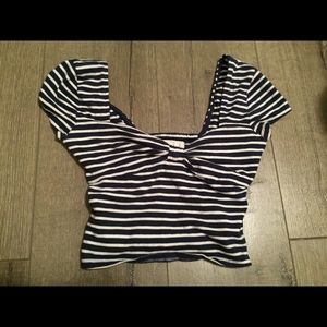 striped Abercrombie & Fitch crop top