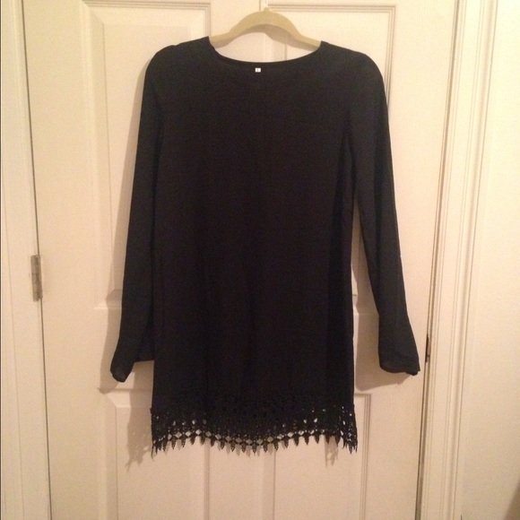 Black dress with lace bottom
