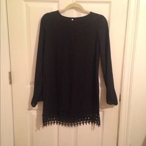 Black dress with lace bottom