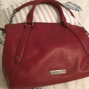 Liz Claiborne deep red leather shoulder / handbag