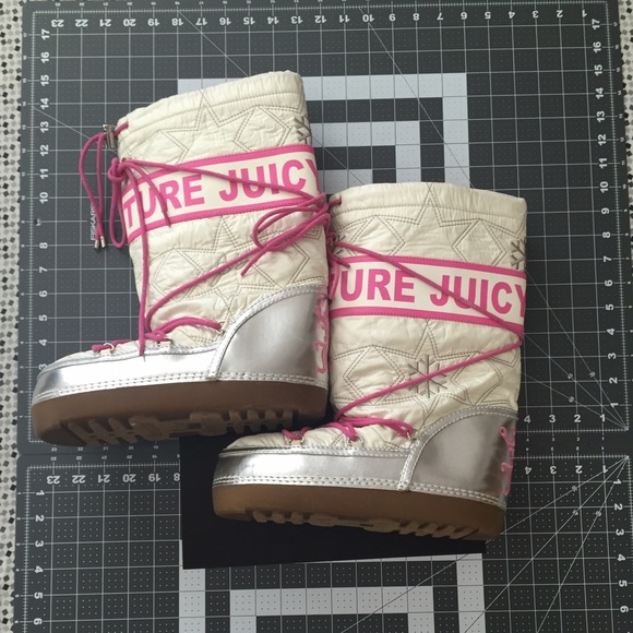 Never Worn Juicy Couture PinkWhite Luna Snow Boots