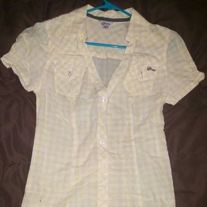 Guess plaid button down shirt