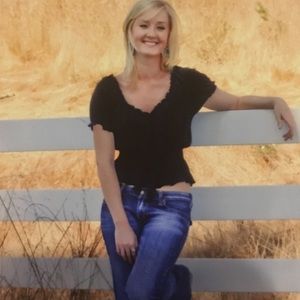 Ruffled, peplum blouse