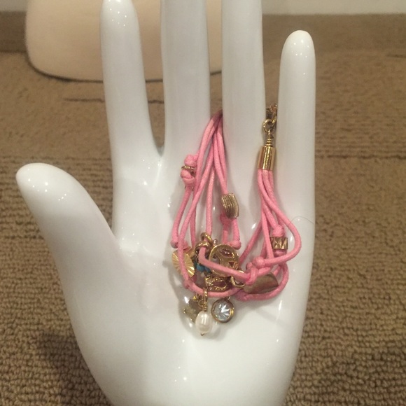 Juicy Couture Layered Pink Charm Bracelet