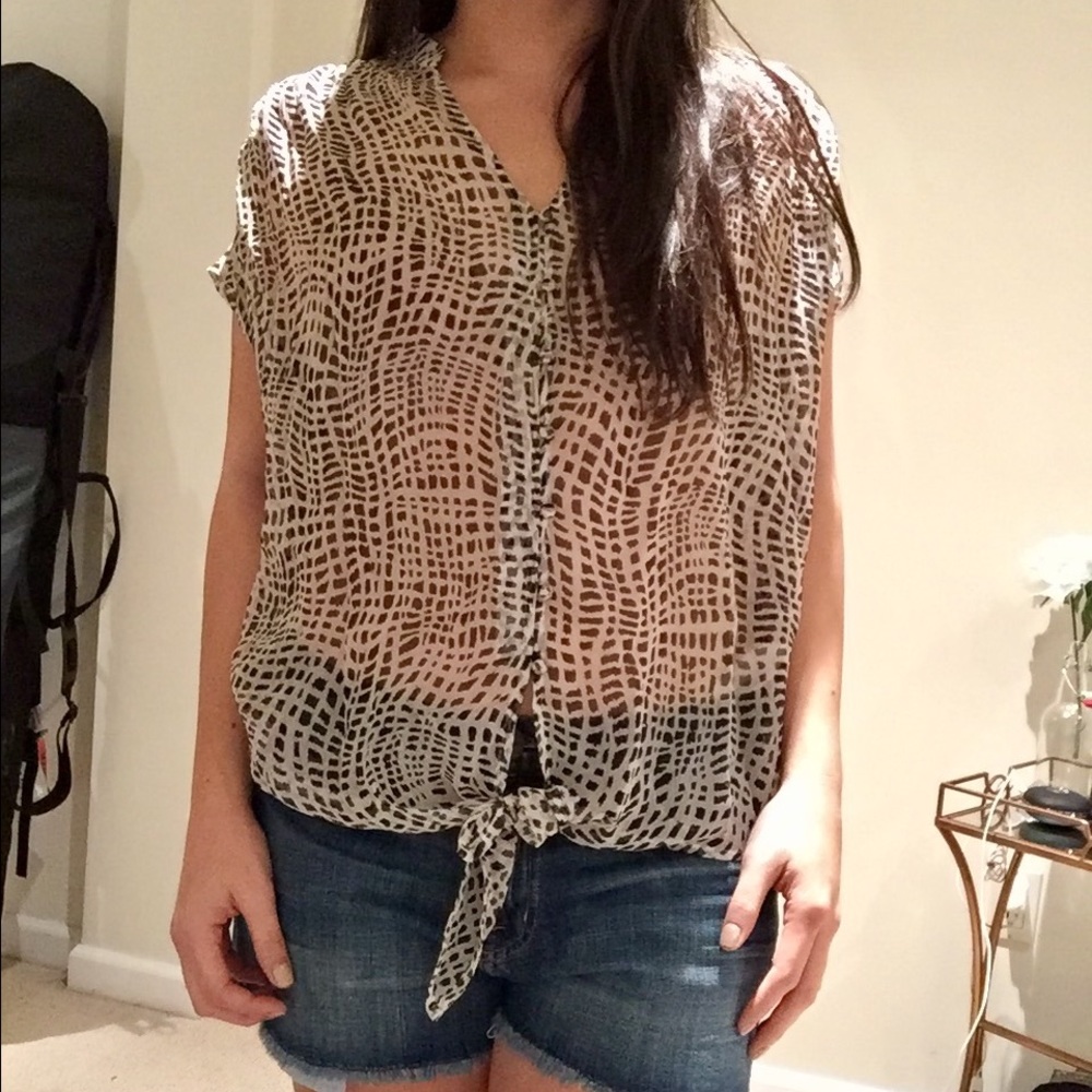 JOIE silk shirt top blouse size small