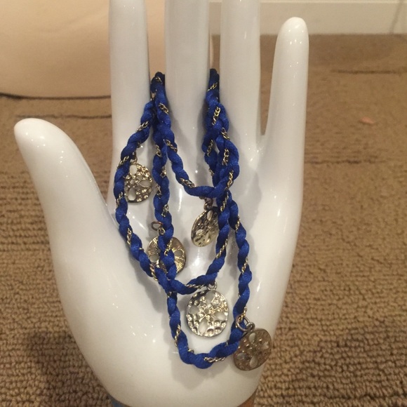 Juicy Couture Blue Braided Sand Dollar Wrap