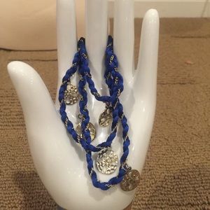 Juicy Couture Blue Braided Sand Dollar Wrap