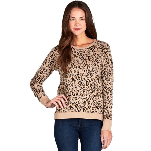 NWOT Joie leopard print sweatshirt medium - Picture 1 of 3