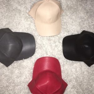 Faux Leather Hats