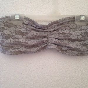 VS Gray Lace Bandeau