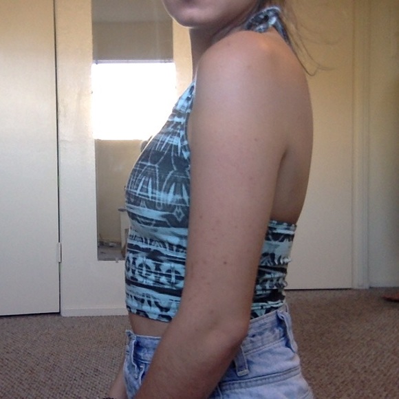 Turquoise tie dye halter worn 2x perfect - Picture 7 of 7
