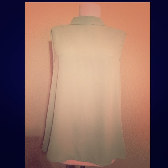 High neck open back top