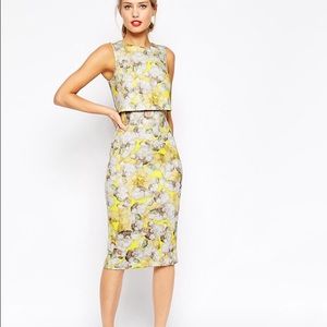 ASOS Top Pencil Dress - Neon yellow