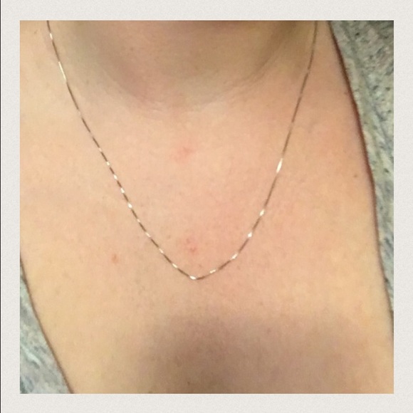 14 Kt White Gold 16" chain