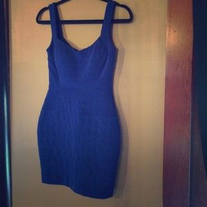 Royal blue body con dress