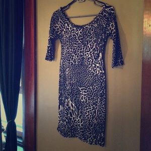Black and white cheetah dress