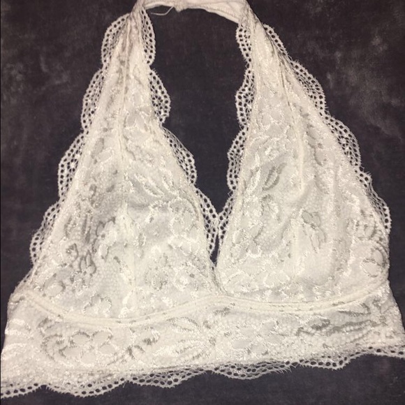 White lace bralette