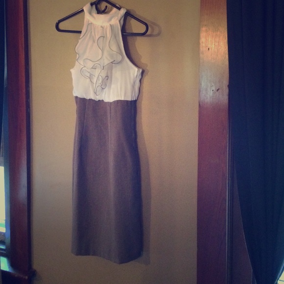 High neck Ruffle professional dress