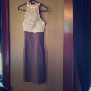 High neck Ruffle professional dress