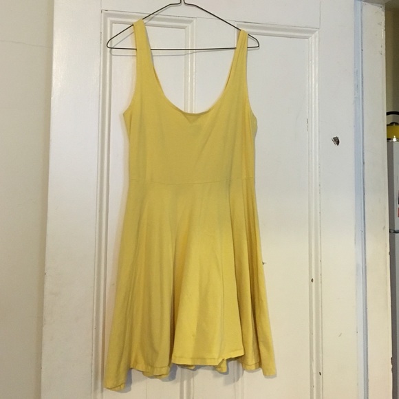 Flirty yellow skater dress