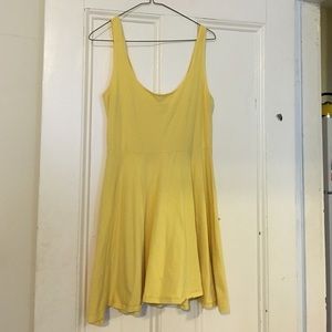 Flirty yellow skater dress