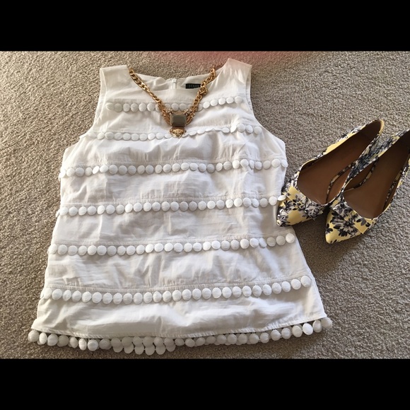 JCREW FACTORY POM POM SHELL NWT