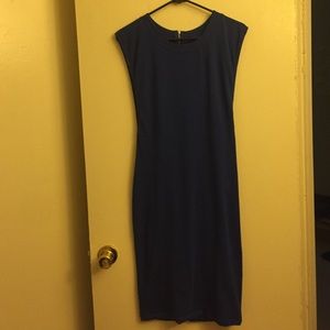 Dark blue sexy fitting side boob out dress