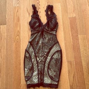 Beautiful, black and cream lace Bebe dress