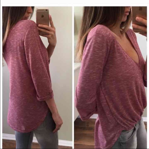 Muave Wrap Top - Picture 3 of 4