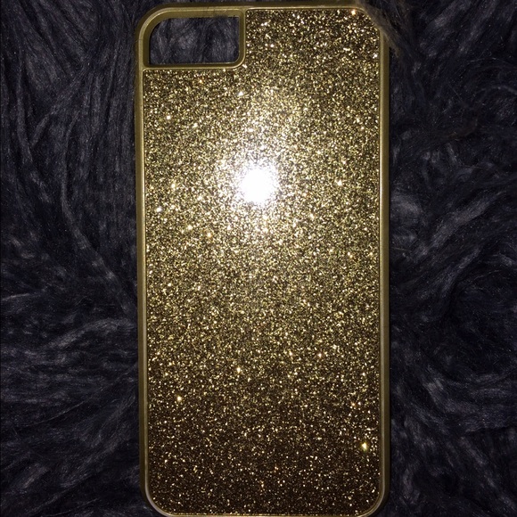 Jcrew gold glitter phone case