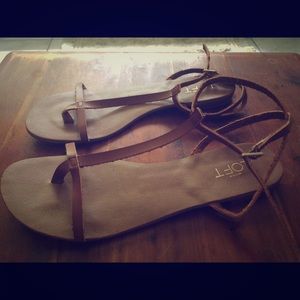 Loft brown leather sandals