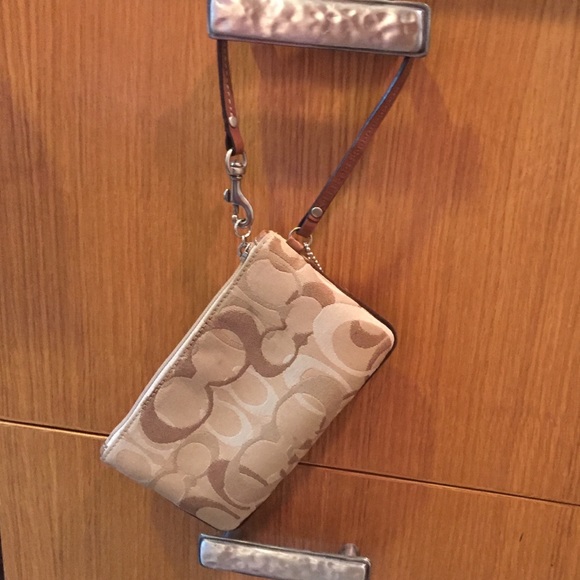 Coach signature wristlet
