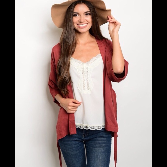 Rust Kimono- 1 Left! - Picture 3 of 6