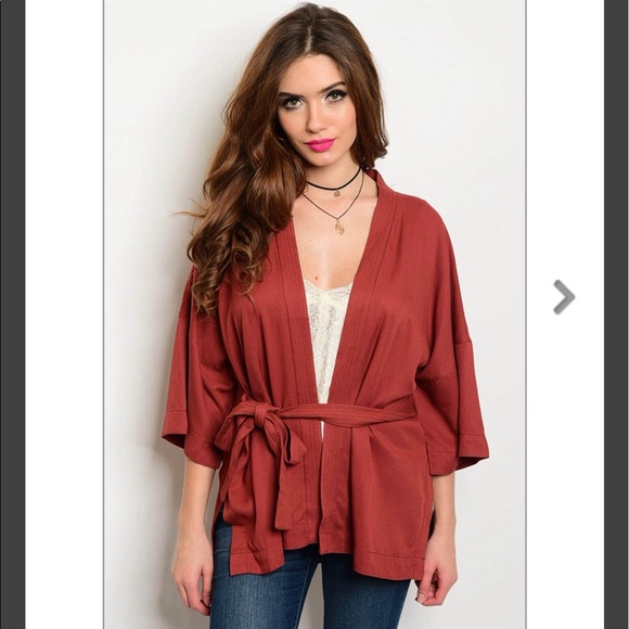 Tops - Rust Kimono- 1 Left!