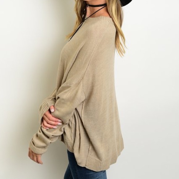 ❗️SALE❗️Kaki Boyfriend Pullover Sweater - Picture 2 of 4