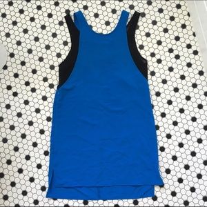 Royal blue and black dress