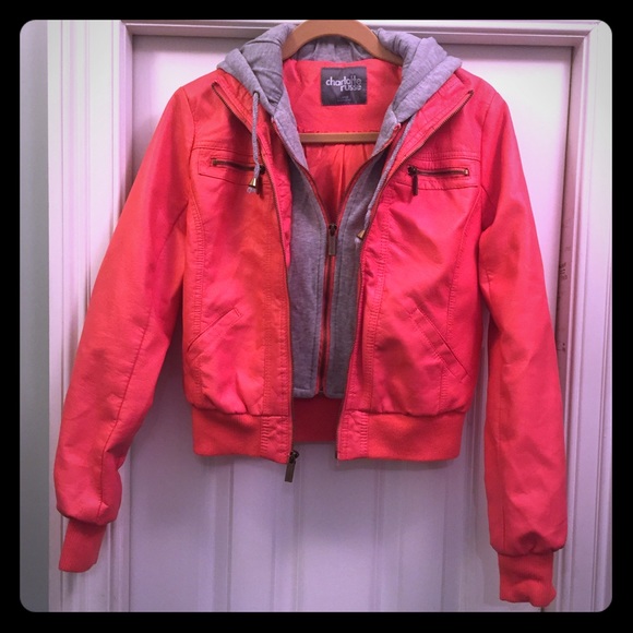 Trendy Charlotte Russe  Faux Leather short Jacket!