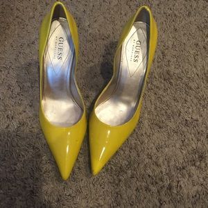 Guess yellow heels