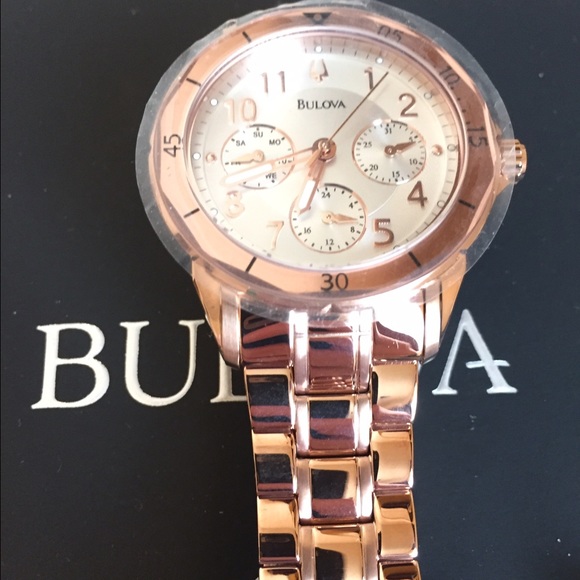 Rose Gold Bulova Watch, women's
